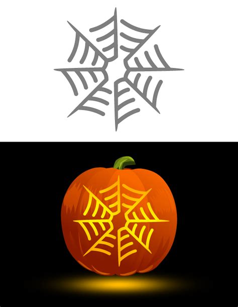 Spider Web Pumpkin Stencil