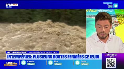 Intempéries le point sur les routes fermées dans les Alpes Maritimes