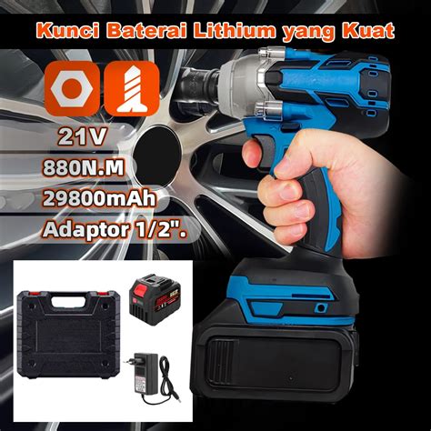 Jual Cordless Impact Wrench Brushless 21V 880N M Mobil Impact Baterai