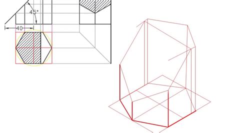 Engineering Drawing Tutorials Sectional Pictorial With Front And Side