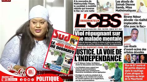 Revue des titres avec Mamy Samb à la une polémique Fulbert Sambou et