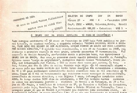 O Grupo Gay Da Bahia Completa Anos De Exist Ncia Centro De