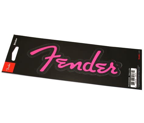 Fender Logo Sticker Glitter Pink 885978595754