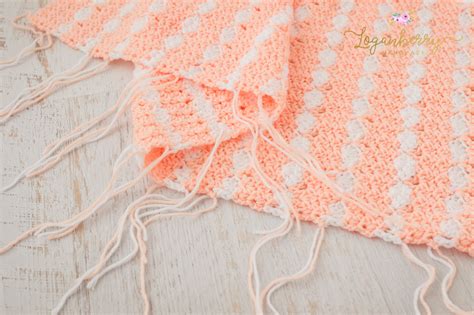 Peaches Cream Baby Blanket Free Crochet Pattern Loganberry Handmade