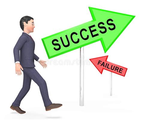 Success Vs Failure Concept Sign Depicts Achievement Versus Problems