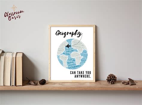 World Geography Classroom Poster Social Studies Wall Art Printable ...