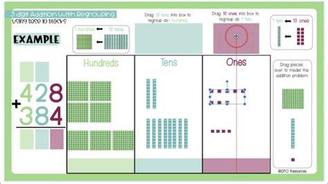 3 Digit Addition With Regrouping Use Base 10 Blocks Youtube