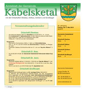 Ausfüllbar Online kabelsketal Amtsblatt der Gemeinde