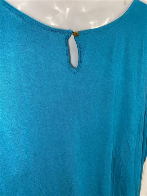 Roz Ali Embellished Aqua Color Sleeveless Top X Bust Ebay