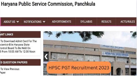 Hpsc Pgt Recruitment