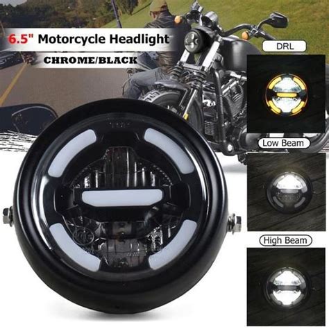 V Led Optique Phare Avant De Moto K Noir Di Cdiscount Auto