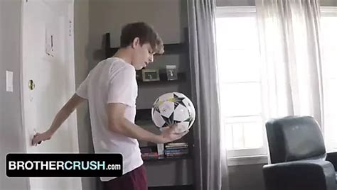 Brothercrush Hot Stud Releases The Tension After Soccer Practise And Cums On His Stepbro S
