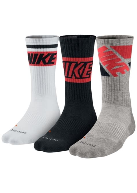 Nike Nike Mens Dri Fit Fly Rise Performance Crew Socks 3 Pack Misc Accessories