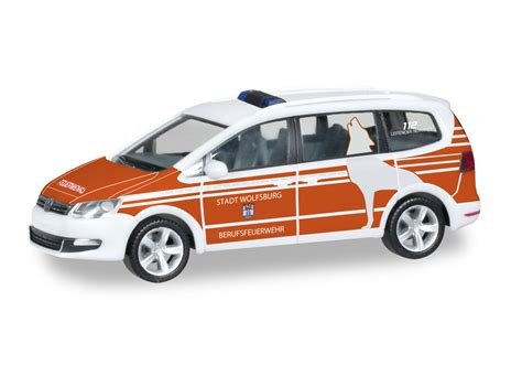 Herpa VW Sharan Einsatzleitwagen Feuerwehr Wolfsburg 091749