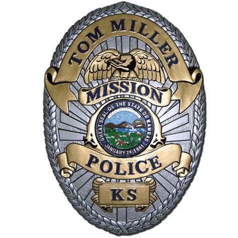 Mission Kansas Police Officer Badge Plaque – American Plaque Company ...