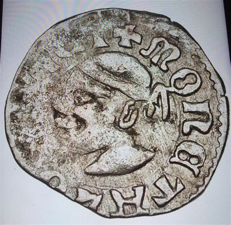 Ludwig I Silver Denar Saracen Head Templar Double Cross AD 1342