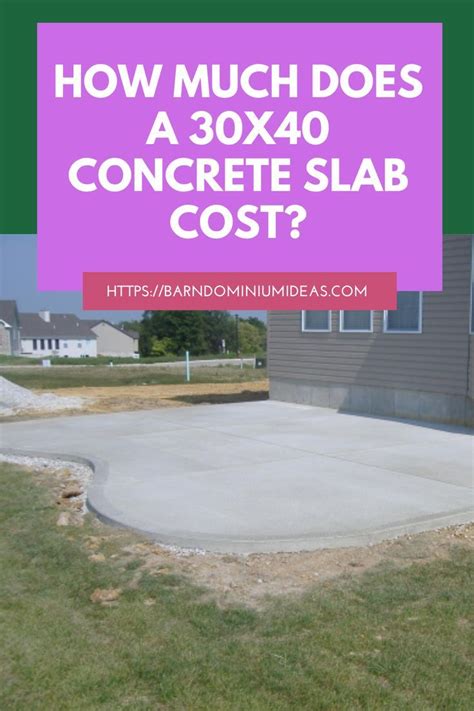 How much does a 30x40 concrete slab cost? | Concrete slab, Concrete, Slab