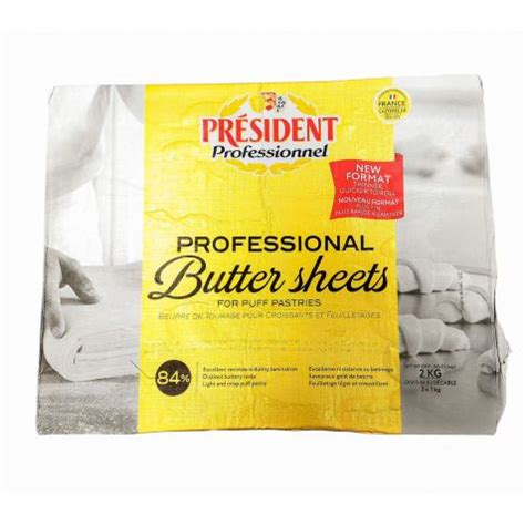 PRESIDENT CROISSANT BUTTER SHEET 84% 5X2KG Online | Waynik By Safco