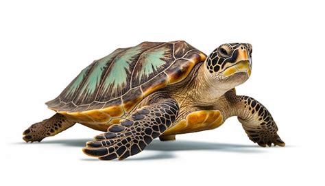 premium ai image isolated front view  sea turtle