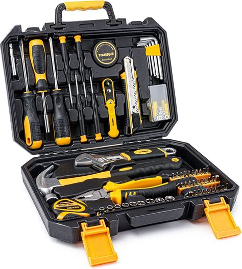 Toughhub 99 Pieces General Home Repair Tool Set Household Hand Tool Kit With Plastic Tool