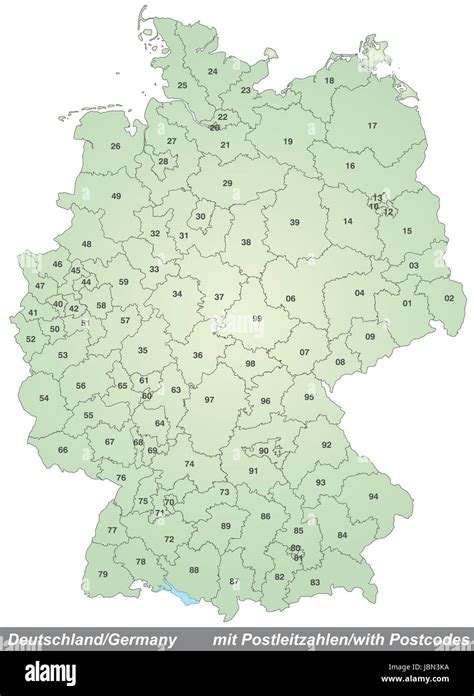 Karte Von Deutschland Mit Postleitzahlen Stockfotos Und Lizenzfreie