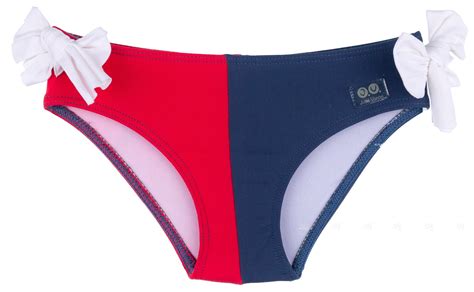 J V José Varón Girls White Sundress Dark Blue Red Bikini Bottoms Missbaby