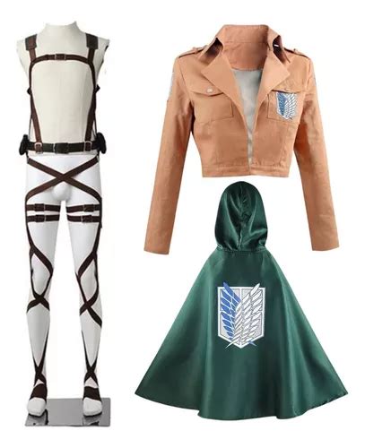 Cosplay Shingeki No Kyojin Equipo Maniobra Capa Chaqueta