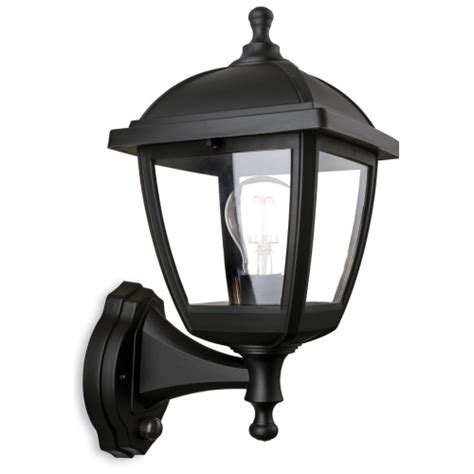 Firstlight Palma Bk Classic Outdoor Uplight Pir Lantern Black