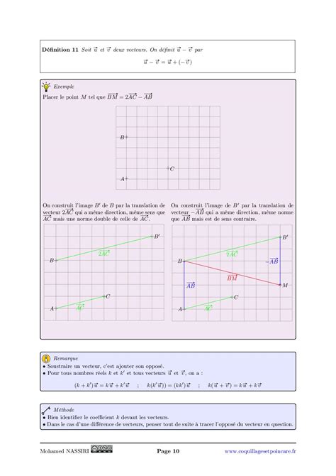 Cours Notion de vecteurs coordonnées somme CALAMEO Downloader