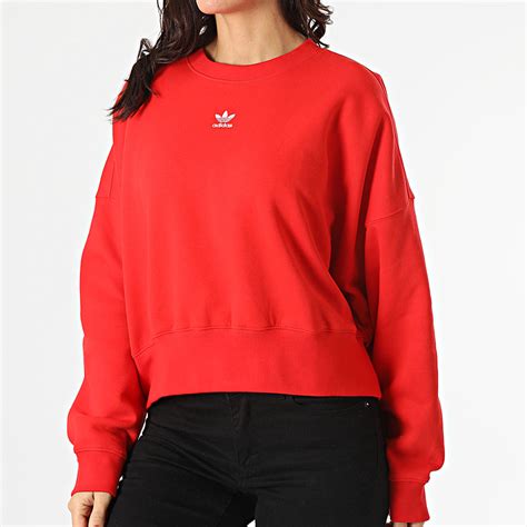 Adidas Originals Sweat Crewneck Femme Hf7479 Rouge