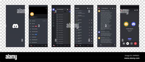 Discord Social Media Interface Discord Mobile Application From