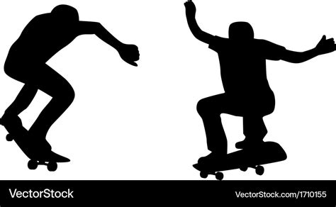 Skateboarder Silhouette Royalty Free Vector Image