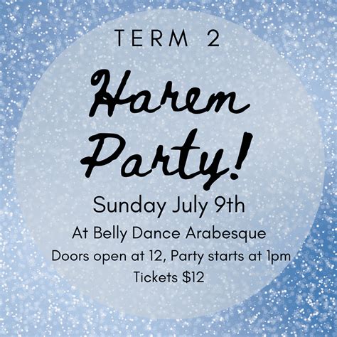 Harem Party Term Belly Dance Arabesque