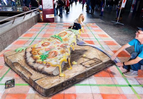 3d Street Art 14 Eye Popping Optical Illusions Created In Chalk