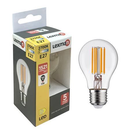 Ampoule Led E Lm W Blanc Chaud Lexman Leroy Merlin