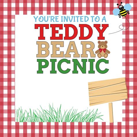 Free Teddy Bear Picnic Invitations Template - PRINTABLE TEMPLATES