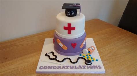 Graduation cake for a nurse practitioner - Decorated Cake - CakesDecor