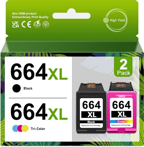 664xl Ink Cartridges 2 Pack 1black 1color Compatible With Hp 664xl 664 Ink