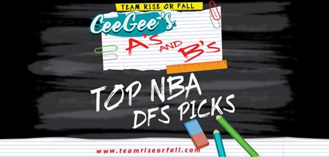 Nba Dfs Draftkings Top Plays Ceegees As And Bs For Saturday 012123