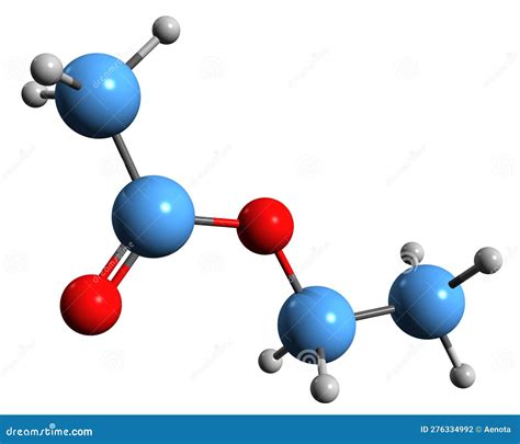 Ethyl Acetate Molecule 3d, Molecular Structure, Ball And Stick Model, Structural Chemical ...