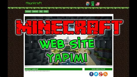 MİNECRAFT WEB SİTE YAPIMI WEB SİTE TASARIM DERSLERİ YouTube