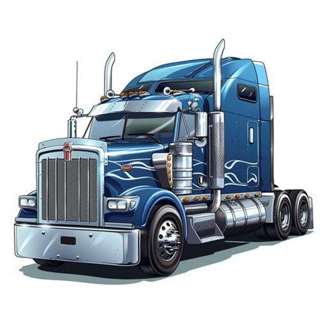 K Vector Truck Cartoon Png Clipart In Photorealistic Style En