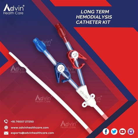 Straight Single Silicone Permanent Hemodialysis Catheter For Hospital