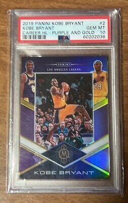 Panini Kobe Bryant Career Highlights Purple Gold Kobe Bryant