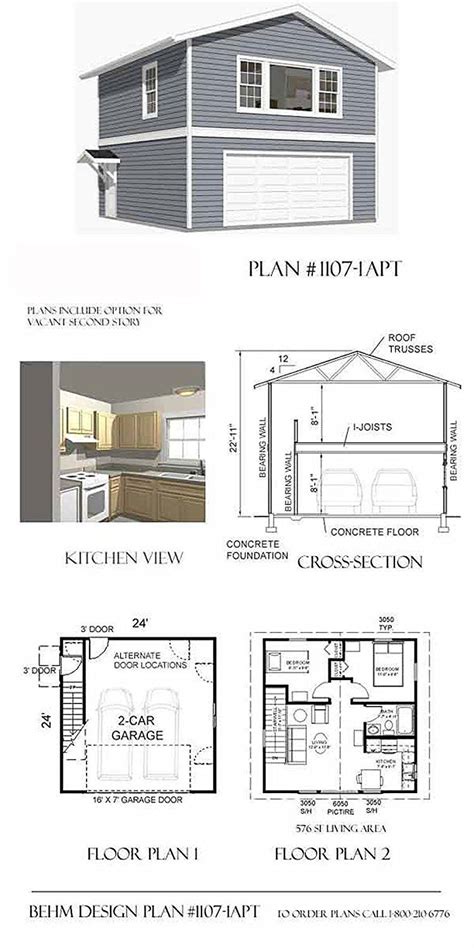 2 Story Garage Apartment Floor Plans - floorplans.click