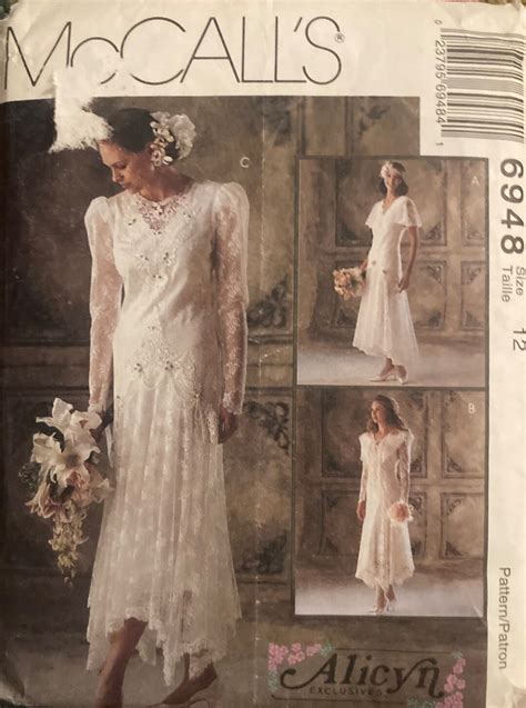 Mccall S Vintage S Lace Bridal Gown Bridesmaid Dress Wedding