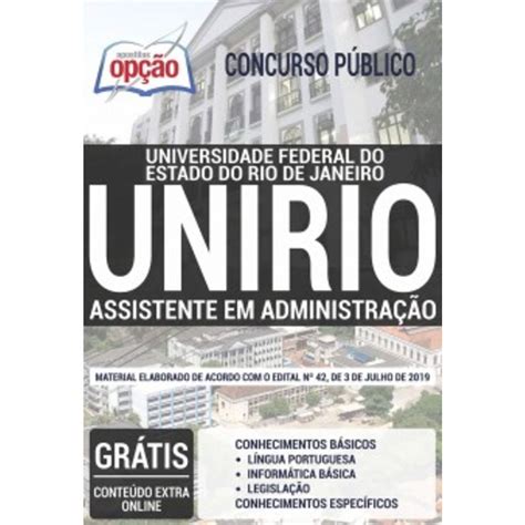 Apostila Concurso Unirio Assistente Em Administra O Em Promo O