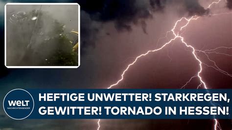 Deutschland Heftige Unwetter Toben Mit Gewitter Und Starkregen