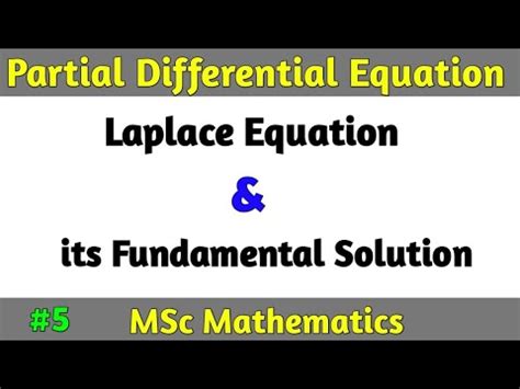 Laplace Equation Fundamental Solution Of Laplace Equation Partial