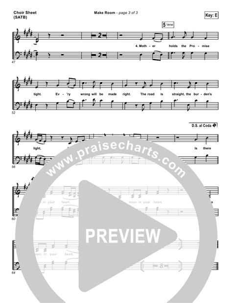 Make Room Sheet Music PDF Casting Crowns Matt Maher PraiseCharts